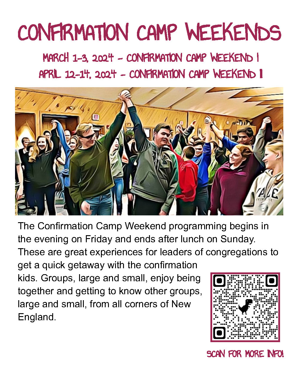 2024 CONFIRMATION CAMP WEEKENDS