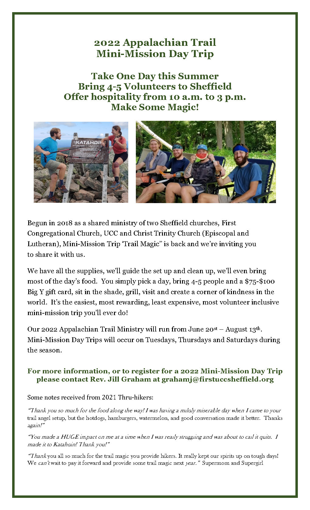 Trail Magic flyer