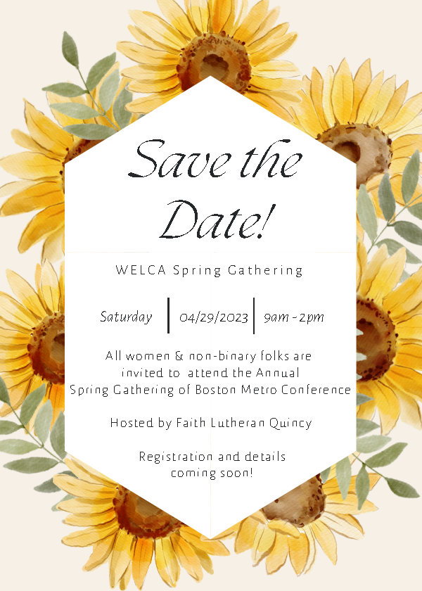 WELCA SAVE THE DATE Spring gathering